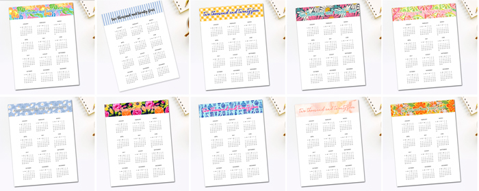 Colorful Calendars