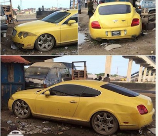 Abandoned Bentley GT Spotted In Lagos (Photos) 