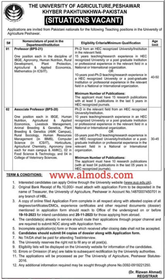 Jobs At The University Of Agriculture Teaching Jobs In 2023 