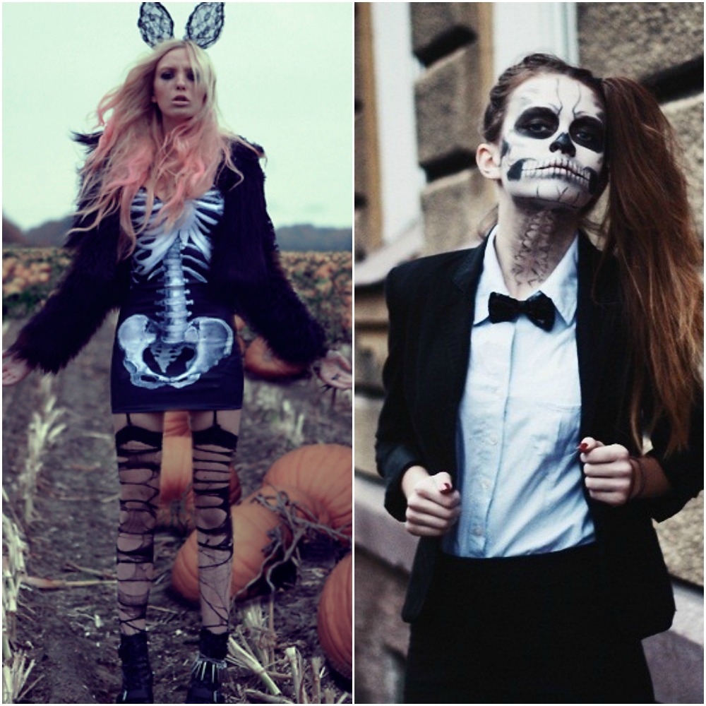 skeleton outfit ideas for halloween fancy dress costume 2014 makeup