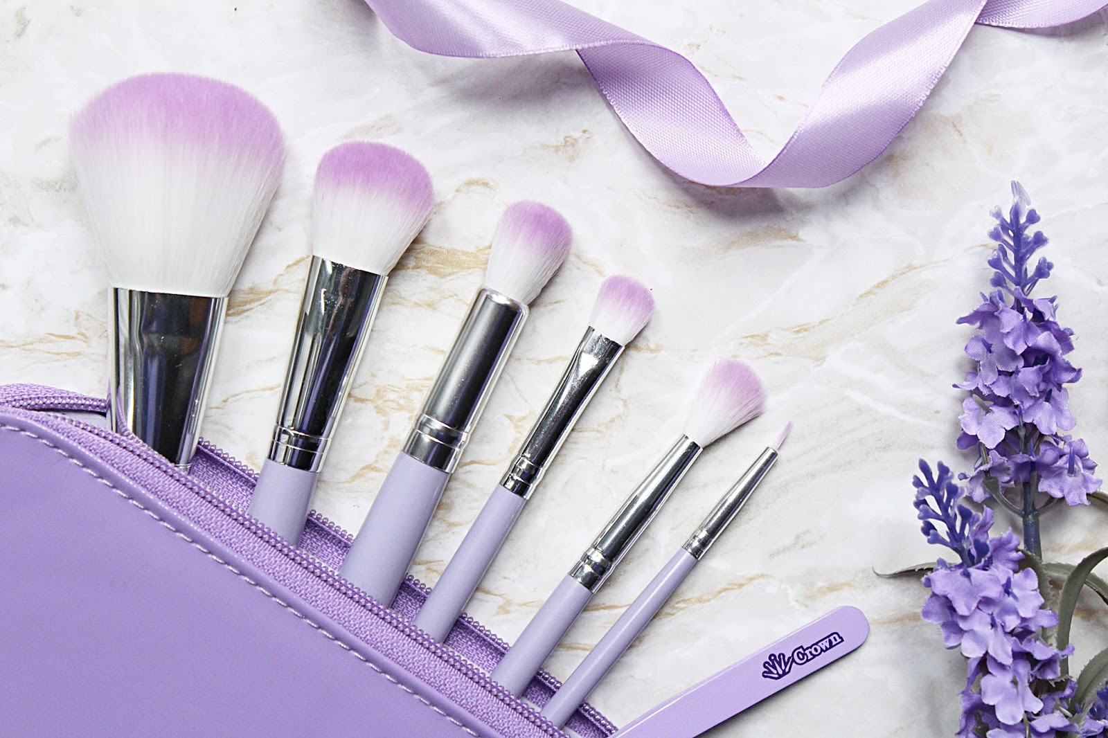 Crown Brush Purple HD Makeup Brush Set 