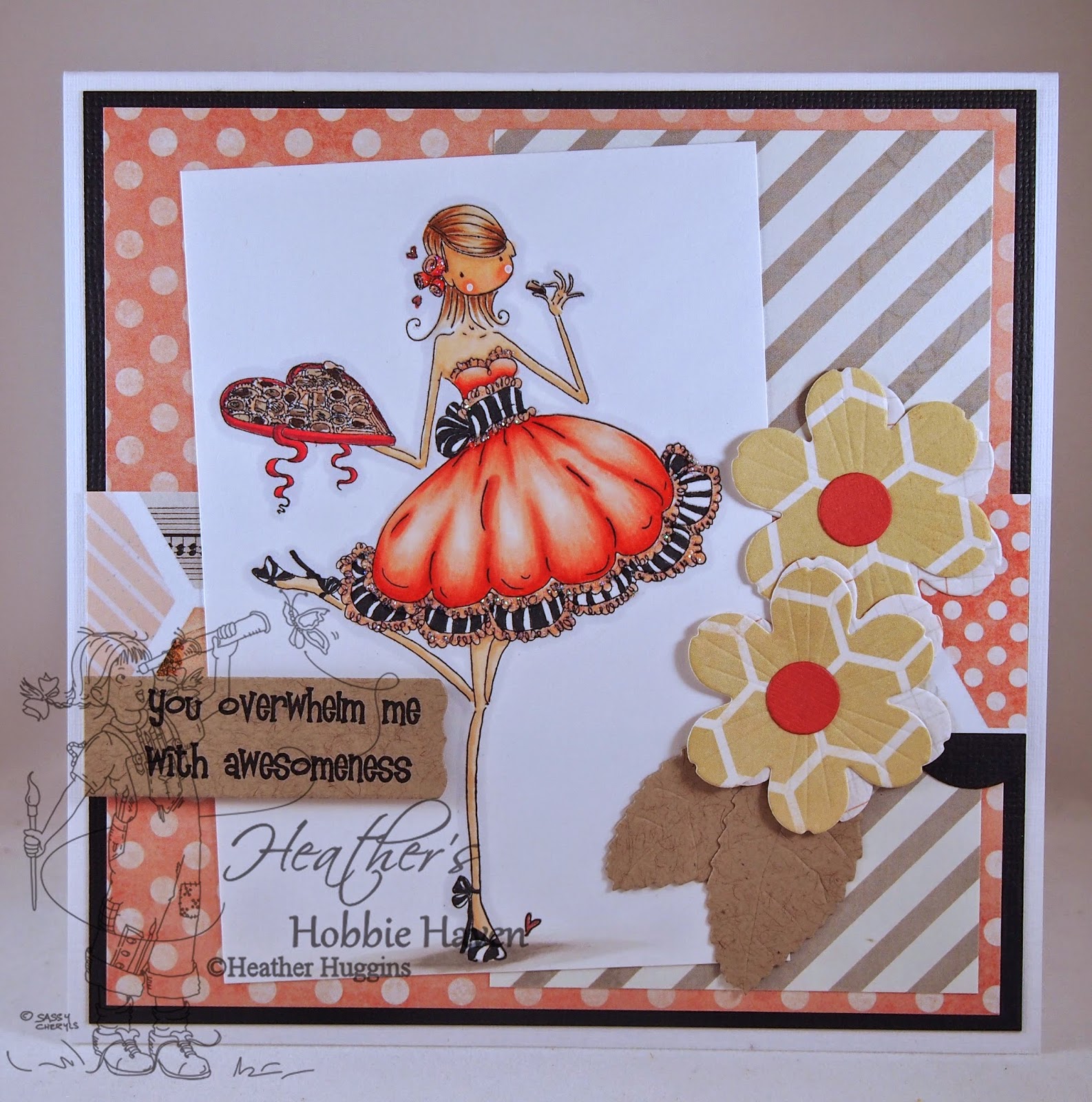 Heather's Hobbie Haven - Catherine Nibbling Chocolate Card Kit