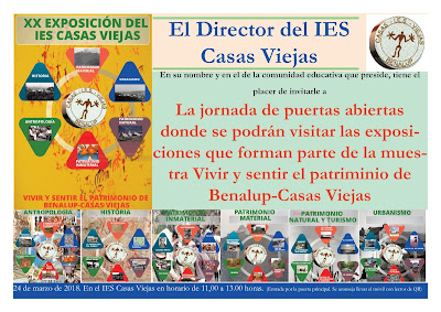 El IES Casas Viejas se complace en invitarles a su XX Exposición sobre la Historia y Patrimonio de Benalup-Casas Viejas.