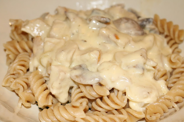 turkey chicken mushroom creamy pasta leftovers no waste