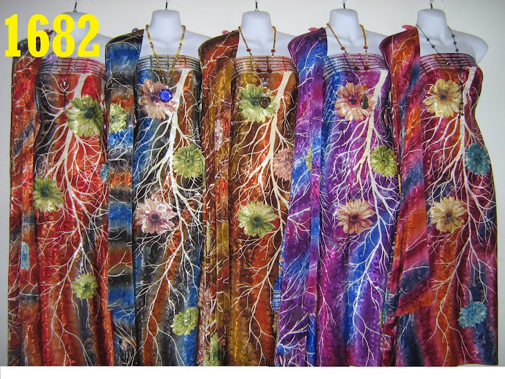 SWB 1682: SUTERA WANGI CORAK BATIK, 4 METER, EXCLUSIVE DESIGN, 5 COLORS