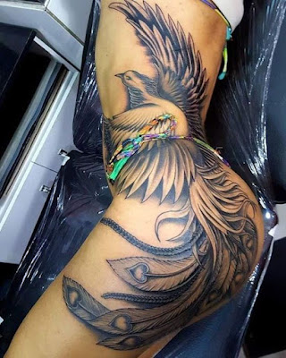 Sexy phoenix tattoo for women