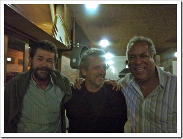 walmir, fabio stefani e marçal aquino, que esteve presente na I feira internacional do livro em suzano