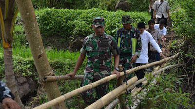 Dukung Perekonomian Warga, Dandim 0611/Garut Akan Bangun Jembatan Di Cisaladah