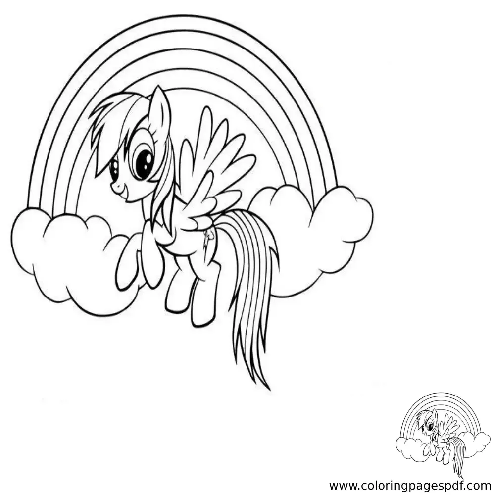Coloring Page Of Rainbow Dash