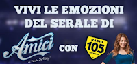 Logo Radio 105: Vinci gratis le emozioni del Serale di AMICI !