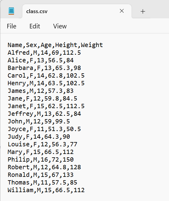 PROC EXPORT: CSV File