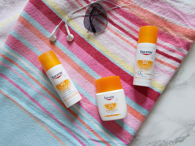 Kết quả hình ảnh cho Eucerin Sun Fluid Sensitive Protect SPF 50+ review