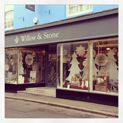 Willow and Stone Christmas window display