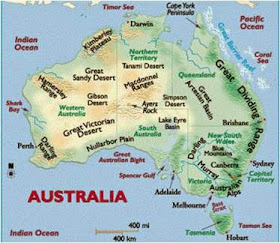 Peta Fisik Australia