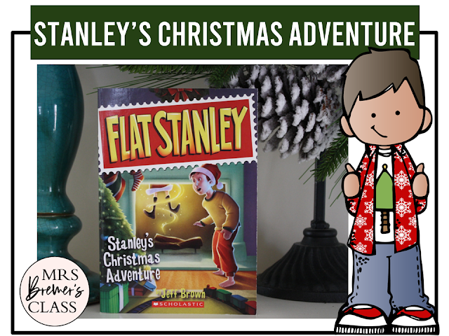 Flat Stanley's Christmas Adventure book activities unit with literacy printables, reading companion activities, and lesson plan ideas for First Grade and Second Grade