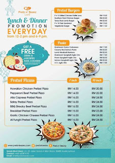 Pretz n' Beanz Cafe Lunch & Dinner Promotion Everyday at Solaris KL (12PM-2PM & 6PM-9PM)