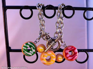 Kawaii cute Rilakkuma glazed Donuts bracelets