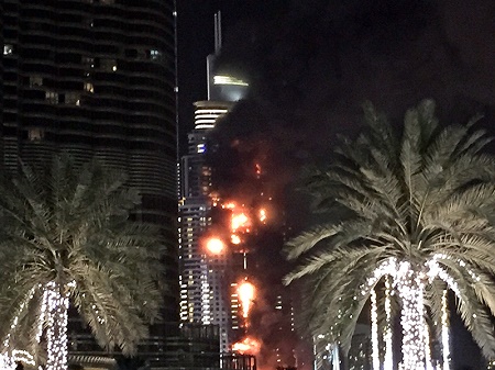 Dubai Luxury Hotel on Fire Ahead of New Year Celebration