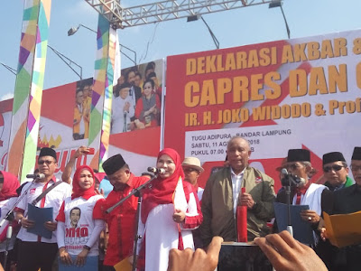 Eva Dwiana Pimpin Deklarasi Relawan Lampung Untuk Jokowi