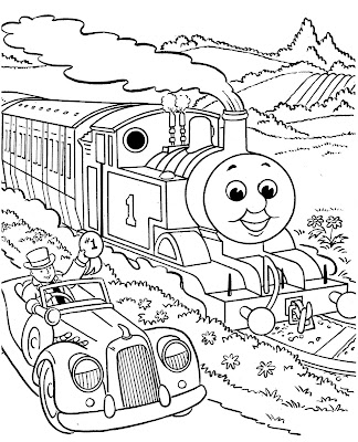 Thomas the train coloring pages