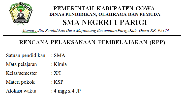 Download RPP Kimia Kurikulum 2013 Materi Kelarutan Hasil 