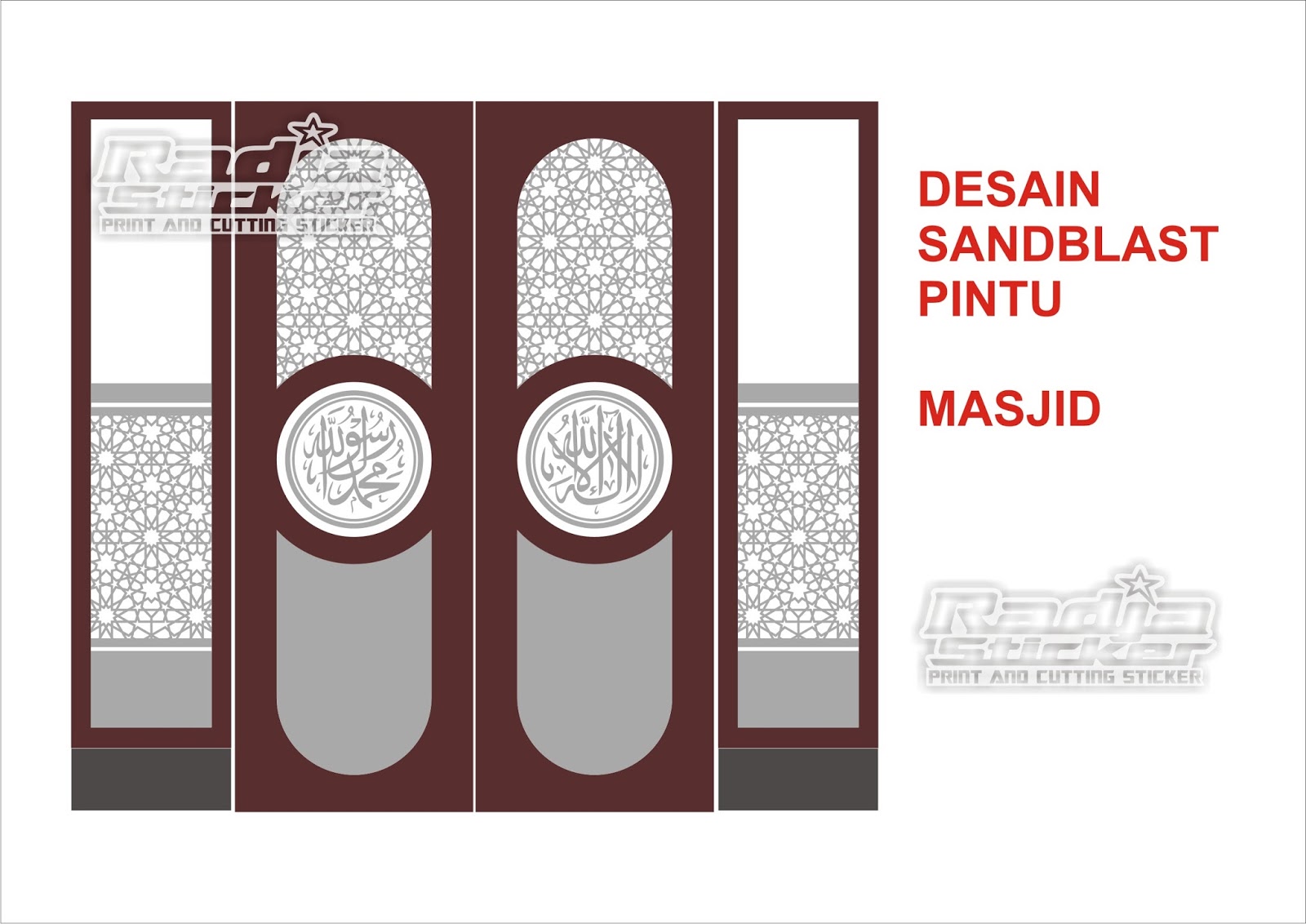 Desain Sandblast Kaca Masjid Sandblast Jasa Desain 