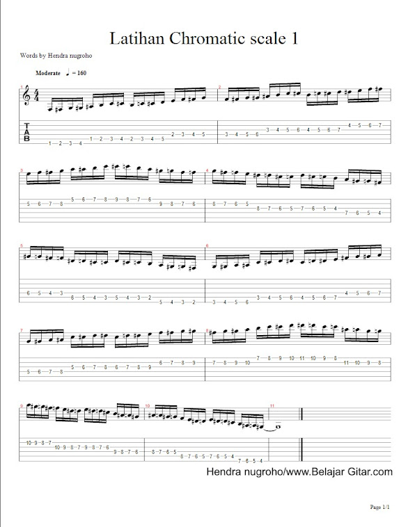 latihan chromatic scale 1 - page 1