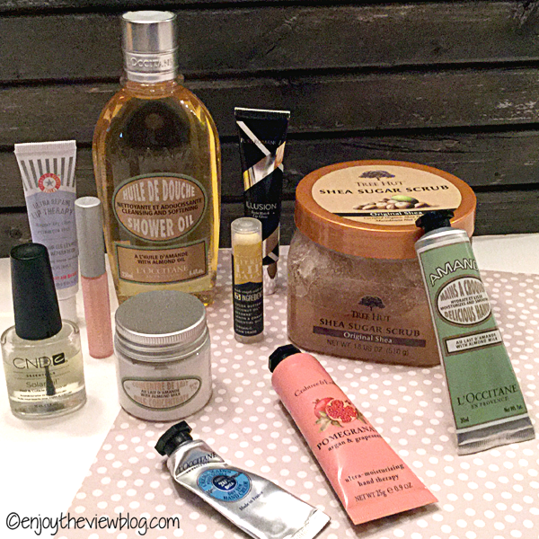 several skincare products sitting on a table