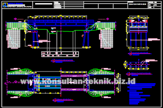 Gambar-Jembatan-Gelagar-Beton-Bertulang-Balok-T-Kelas-B-Bentang-24-Meter-Format-DWG-Autocad-01