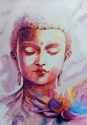 Buddha Purnima painting Bikas Kundu