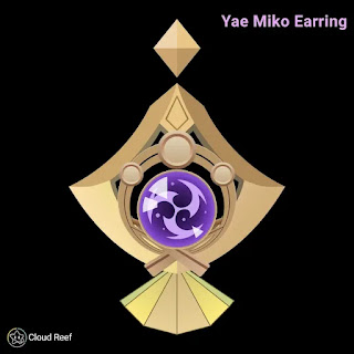 Inazuma yae miko Earring Vector
