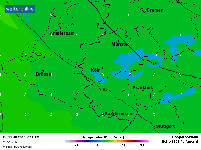 Sauerland wandern Wetter blog wetteronline 850hpa Temperatur