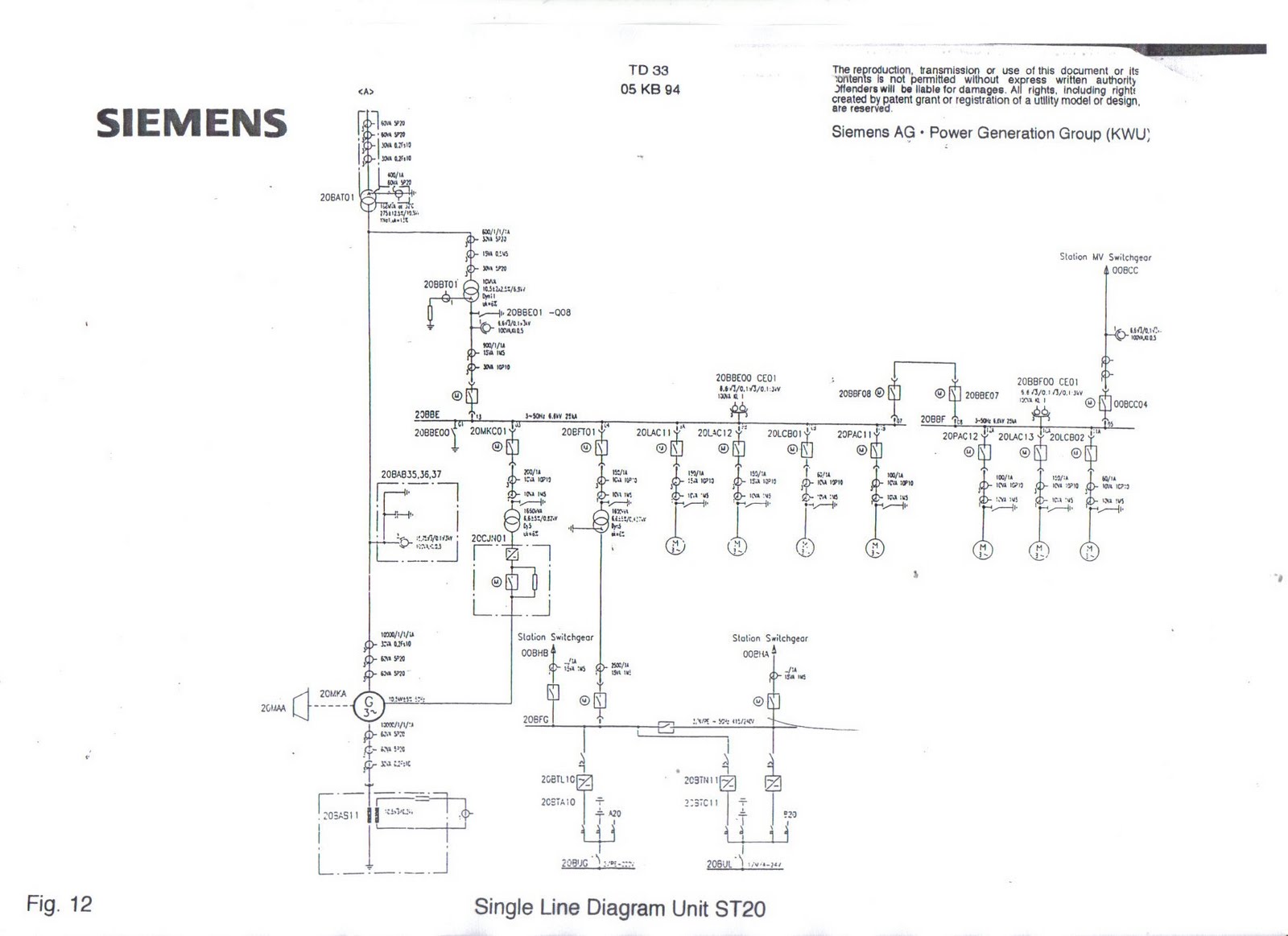  Emergency Power System Diagrams. on single line diagram power plant
