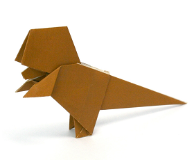 Origami Dinosaur 簡単 恐竜 伝説 折り紙 Origami Tyrannosaurus 簡単 恐竜 折り紙 ティラノサウルス