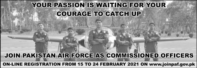 Join PAF as commission officer in paf