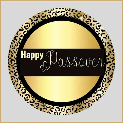 Happy Passover Greeting Cards Printable Sticker Labels - Gold Brown Beige Theme - 10 Free Modern Designs