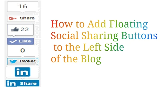 add left side of the blog floating social sharing buttons tips