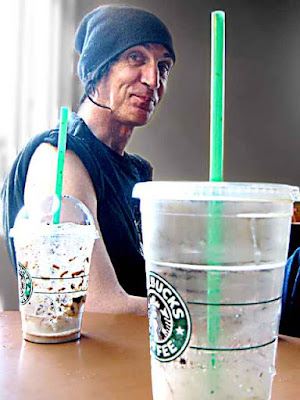 Spark, the famous artist, seen at Starbucks in Pasadena