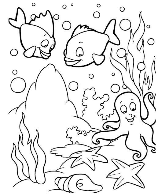 Sea Creatures Coloring Pages for Adults Pdf Free Printable