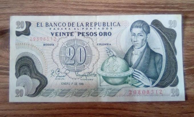 [COD202313B] Billete de 20 Pesos Oro de Enero 1 de 1981 Serie 29808512