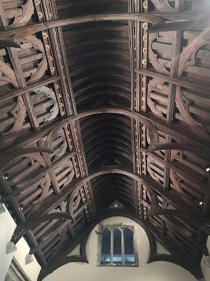 Ceiling of the Tudor Great Hall at Athelhampton House (2023)