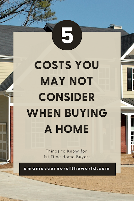Pinnable image for a post about costs associated with buying a home
