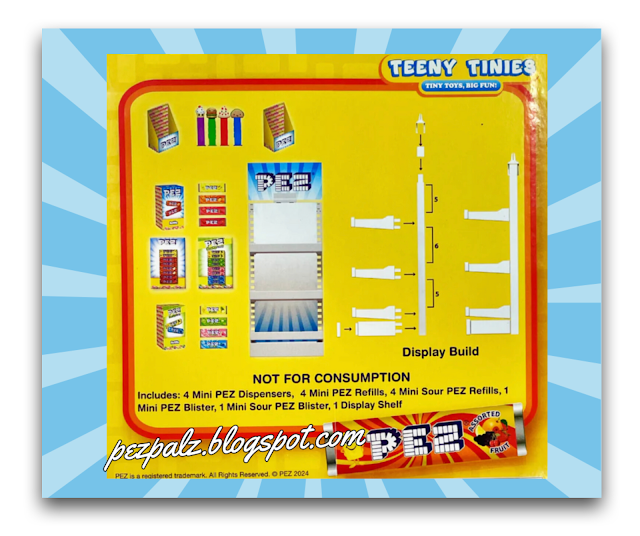 Teeny Tinies Mini PEZ Candy Blister PEZ Treats Dispenser toy replicas 1 display shelf