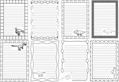 Dinosaur writing paper - Printable Teaching Resources ...