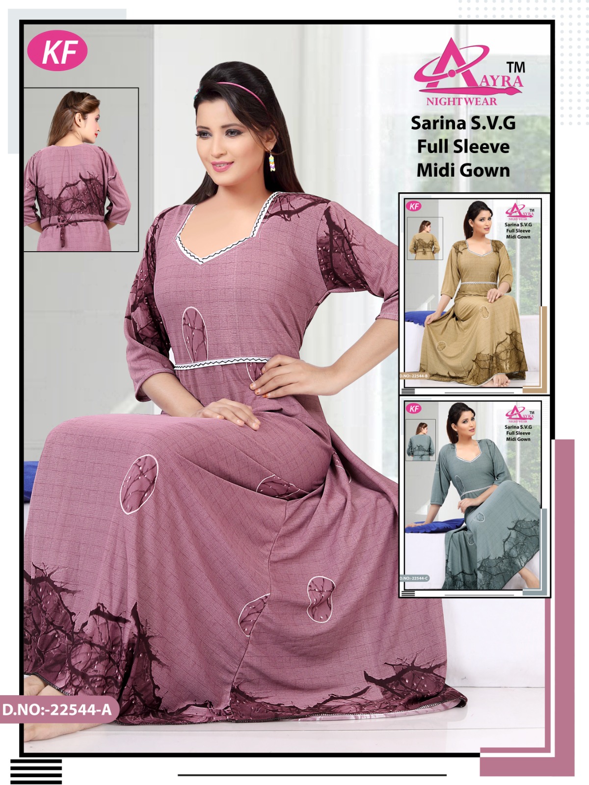 Design-1 Aayra Sarina Night Gowns