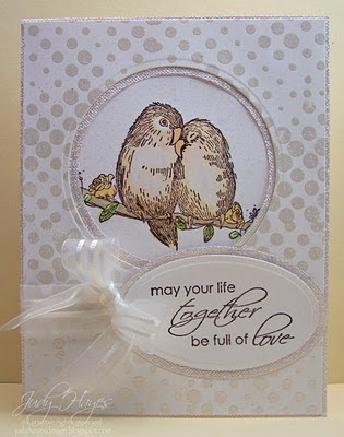 I used the new the forever dream stamp for the love birds stamped with 