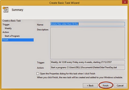 Task Schedule-Delete Old Files7