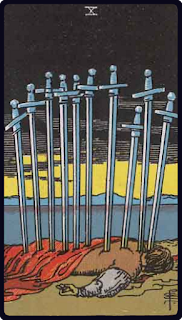 The 10 of Swords - Tarot Card from the Rider-Waite Deck