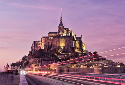 Mont Saint Michel Normandy France Sunset