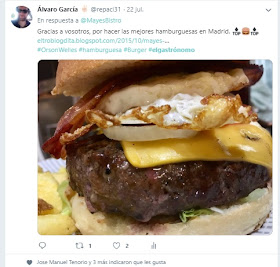 Hamburguesa Freddie Mercury de Maye's Bistro en Las Tablas - Las mejores hamburguesas de Madrid - Bohemian Rhapsody - Queen - el fancine - el troblogdita - el gastrónomo - ÁlvaroGP - Orson Wells